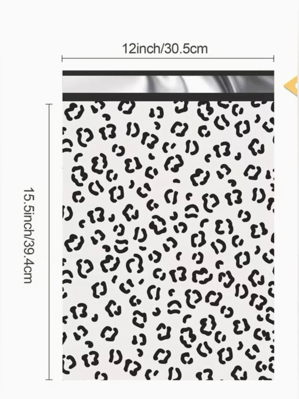 20 12” x 15.5” Leopard Poly Mailers